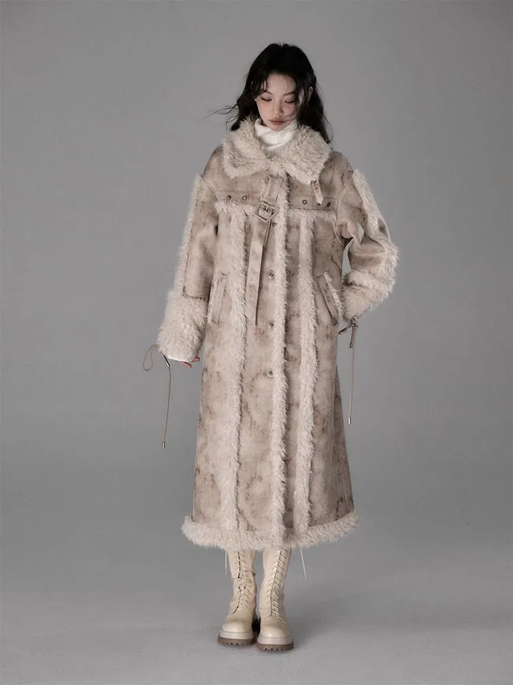 Lamb fur long coat【s0000005548】