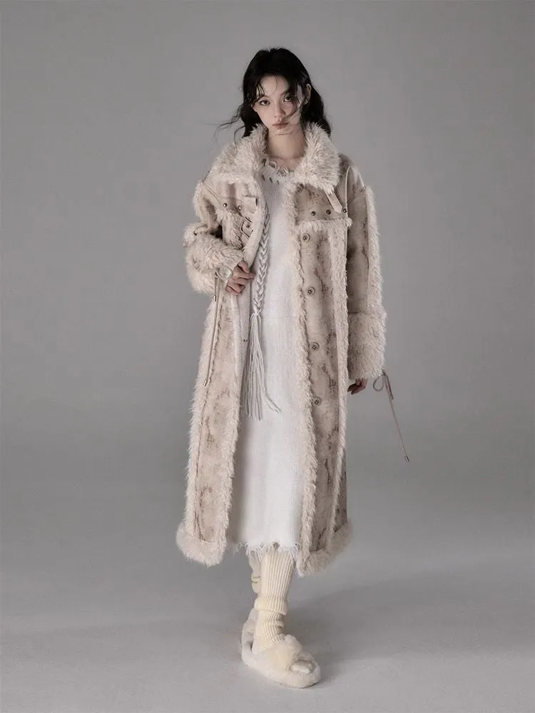 Lamb fur long coat【s0000005548】