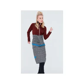 Le 415 - High waisted skirt with gathers and seam detailing