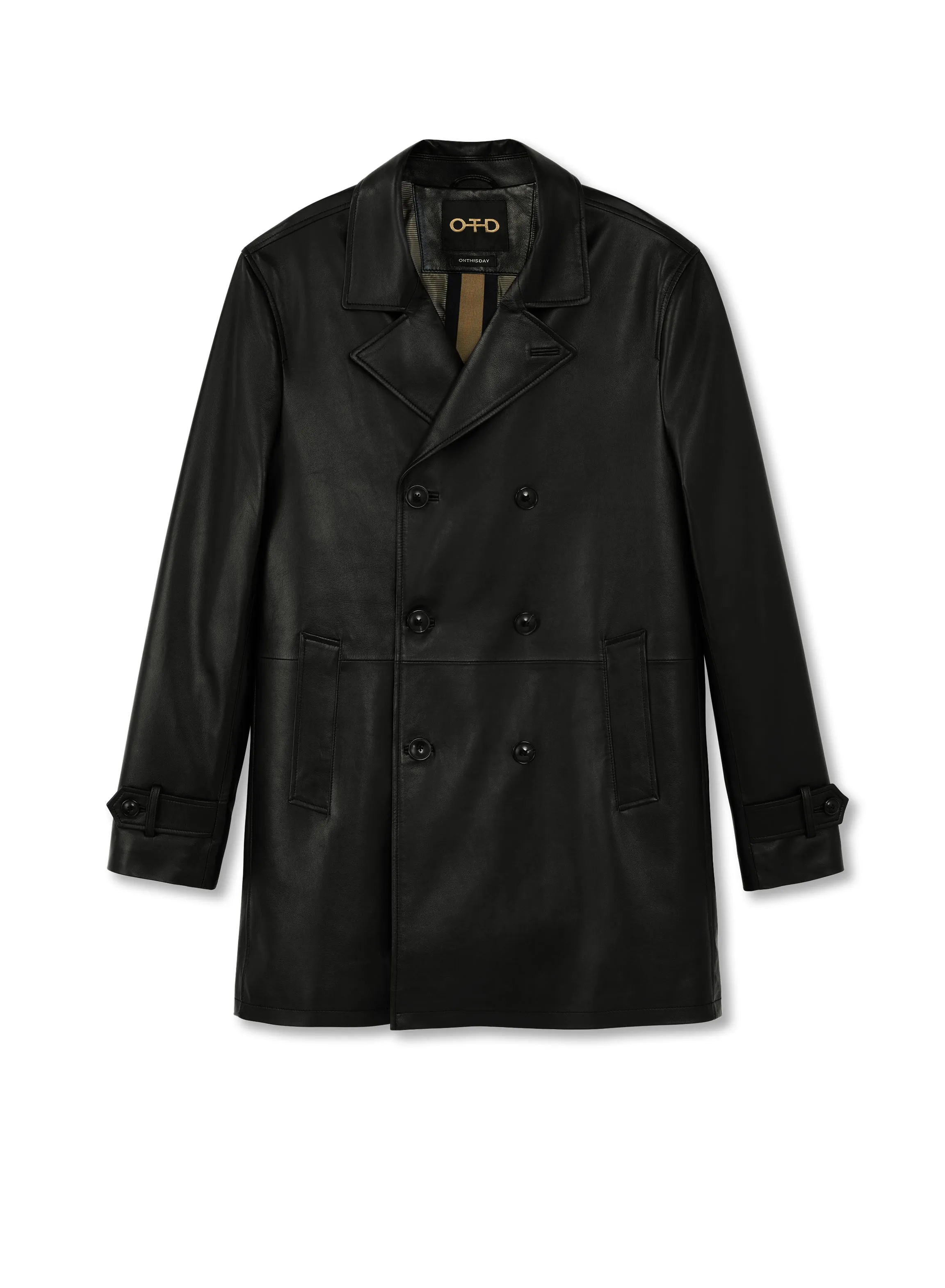 Leather Peacoat