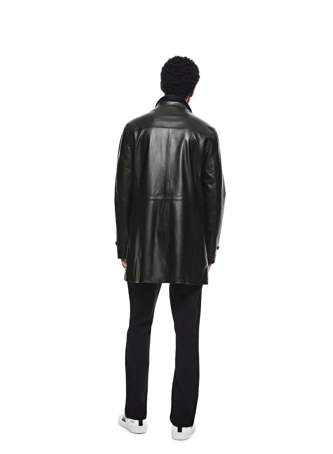 Leather Peacoat