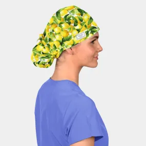 Lemon Orchard - Poppy Bouffant Surgical Scrub Cap