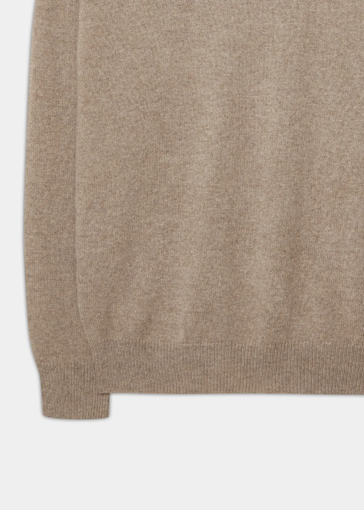 Lenzie Men's Lambswool Jumper In Mushroom - Regular Fit