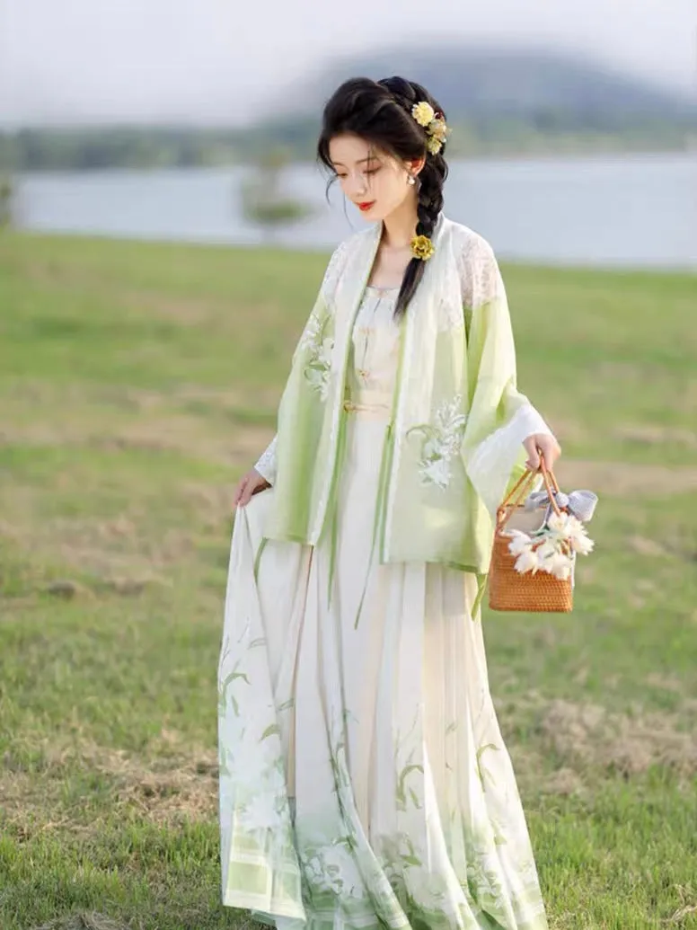 Lime Bustier Modern Chinese Hanfu