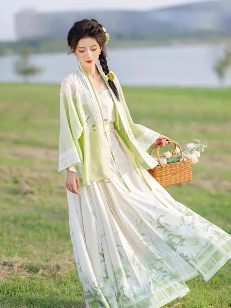 Lime Bustier Modern Chinese Hanfu