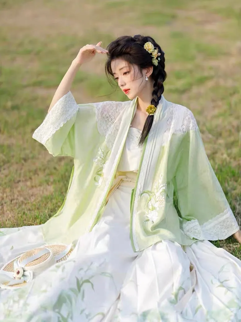 Lime Bustier Modern Chinese Hanfu