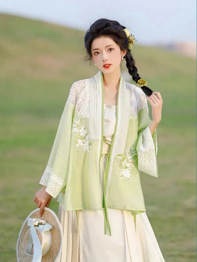 Lime Bustier Modern Chinese Hanfu