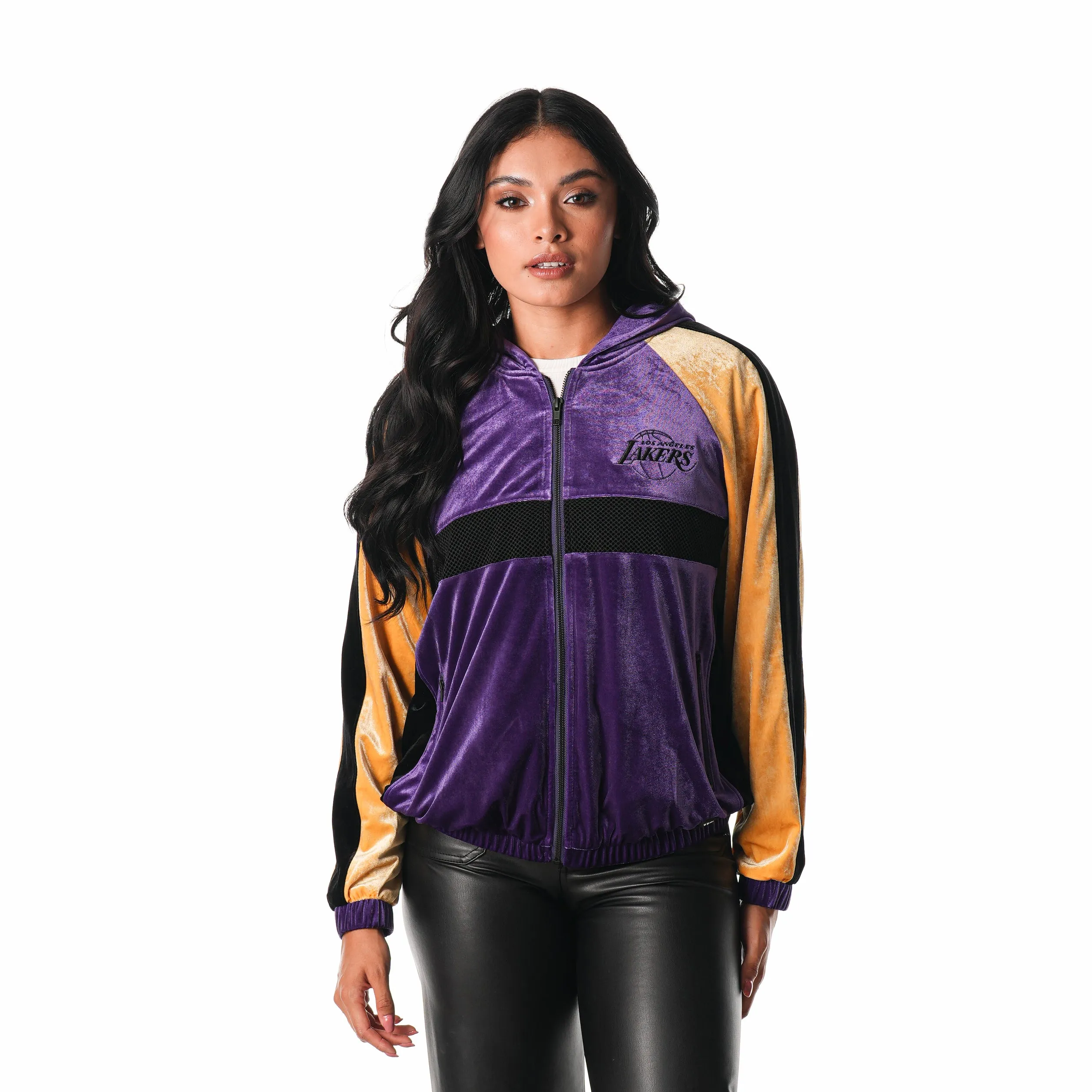 Los Angeles Lakers Velour Track Jacket - Purple