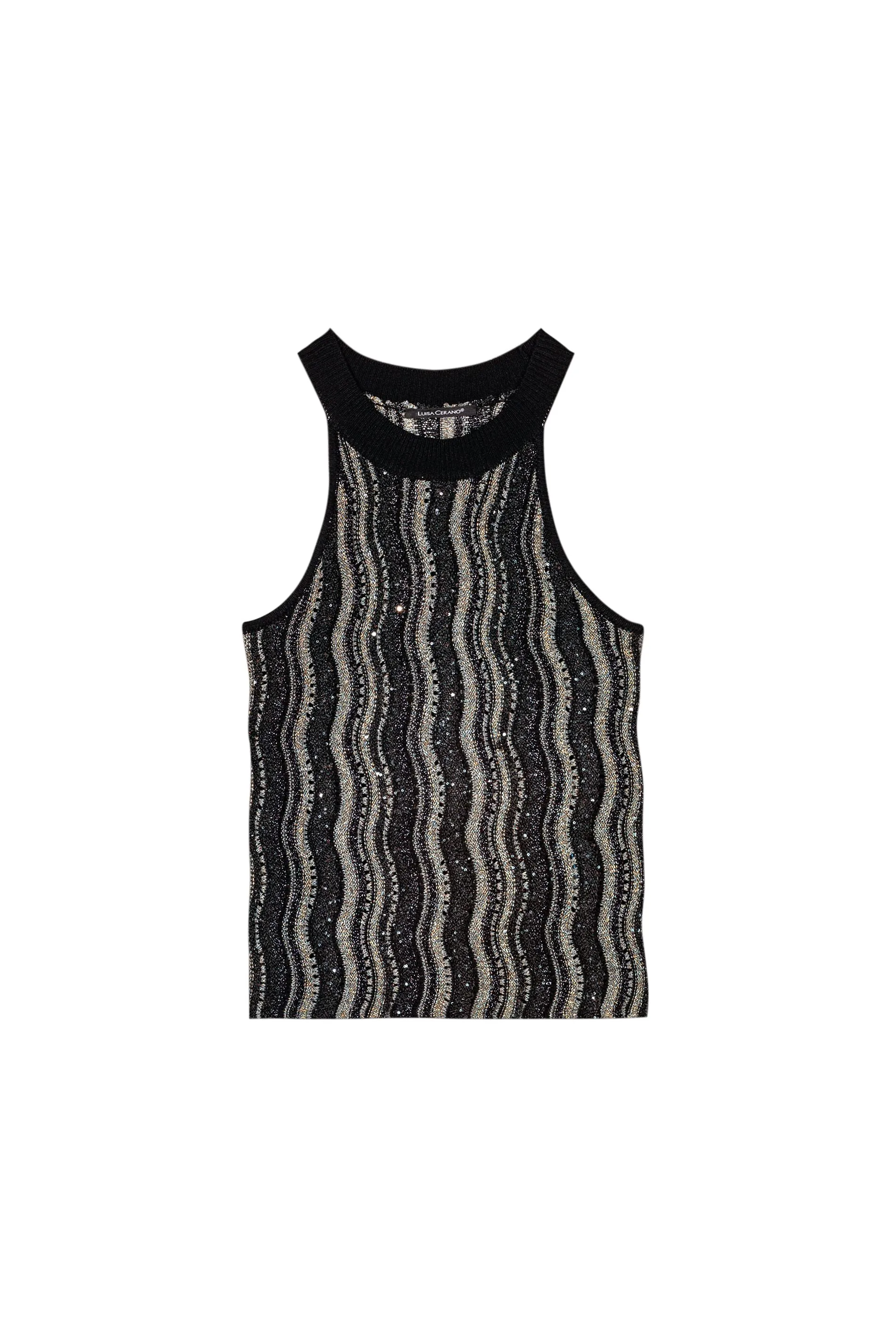 LUISA CERANO Grey Tank Top