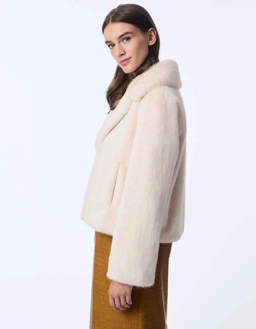 Luxe Line Faux Fur Coat