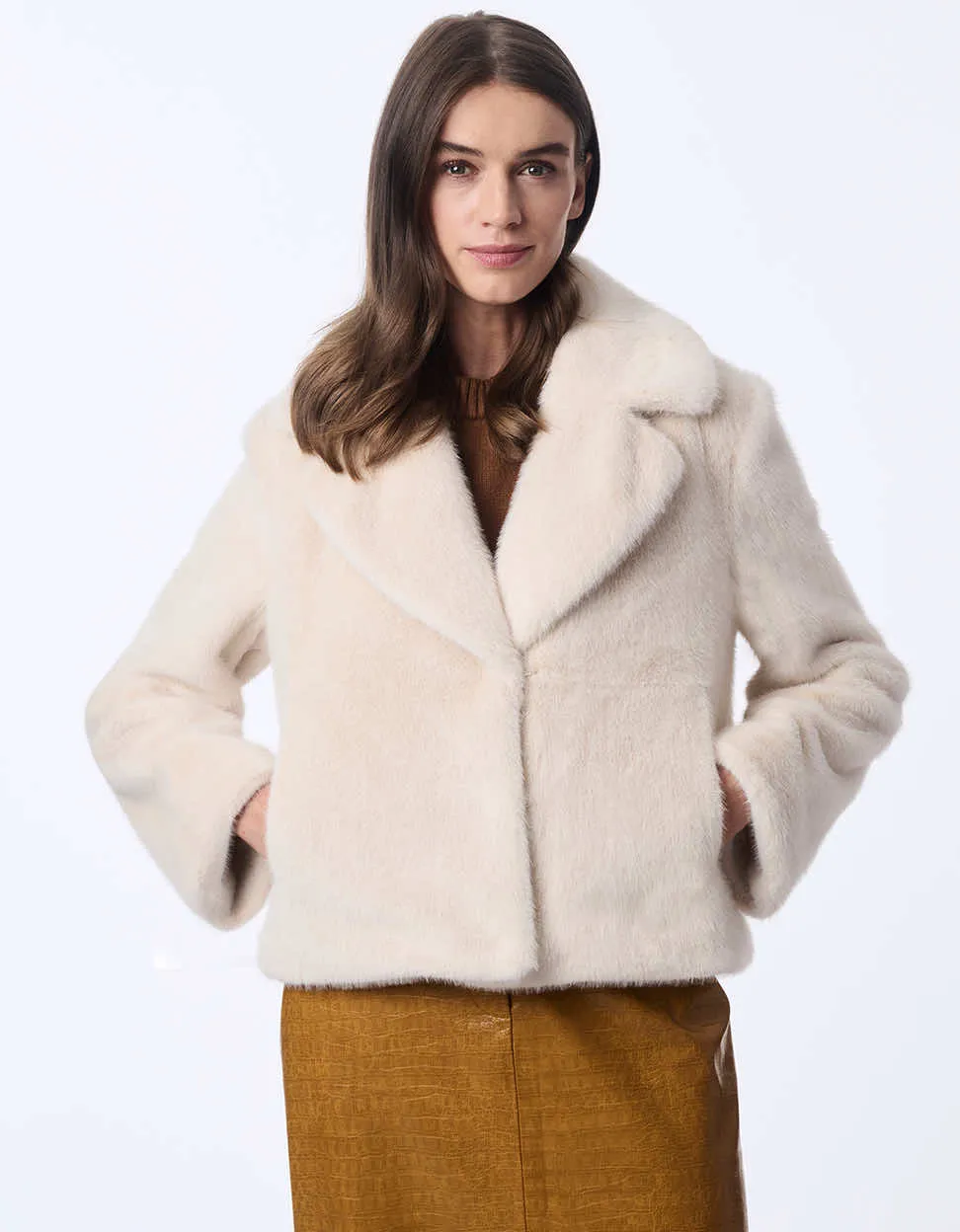 Luxe Line Faux Fur Coat