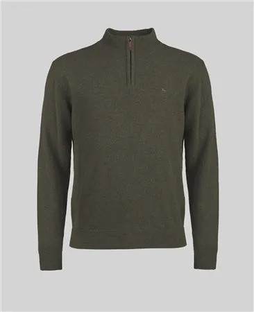 Magee - Lunnaigh Knit  1/4 Zip, Moss Green