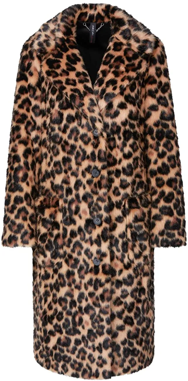 Marc Cain Collections Faux Fur Animal Print Coat MC 11.08 W93