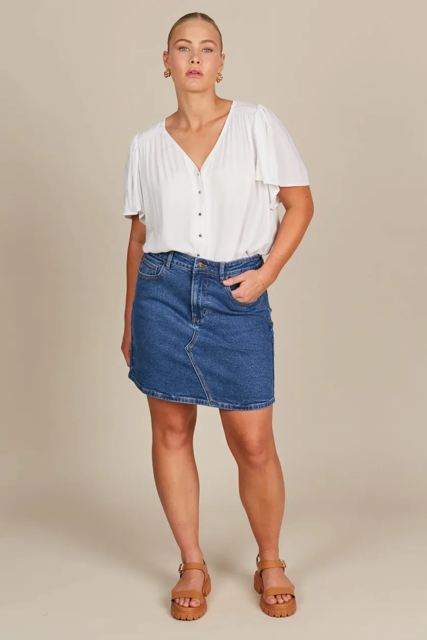 Margot Denim Skirt, Denim