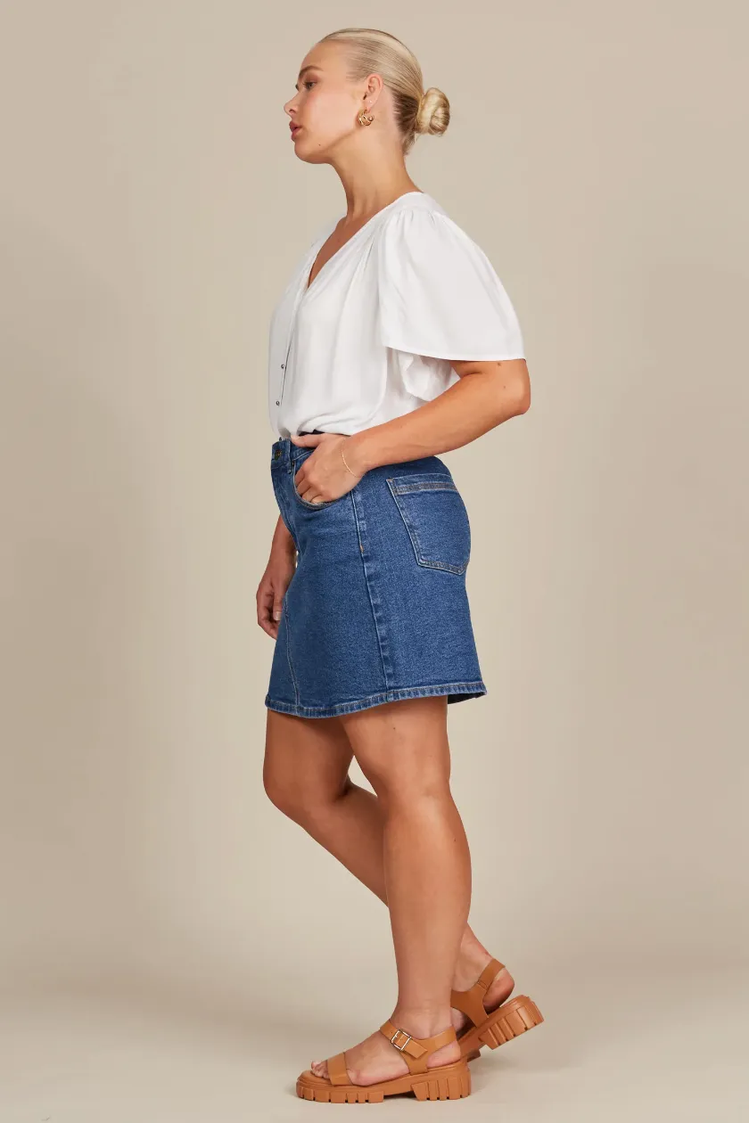 Margot Denim Skirt, Denim