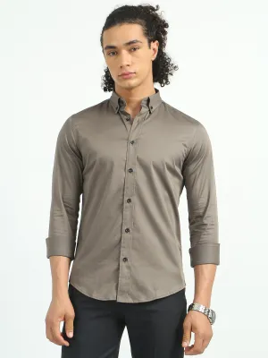 Mart Satin Shirt Brown