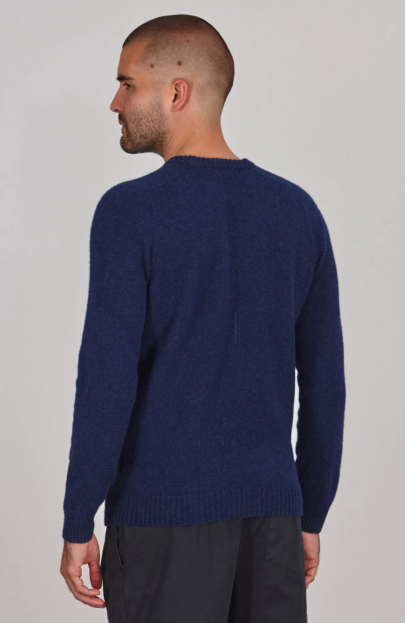 Mens Lambswool Saddle Shoulder Jumper