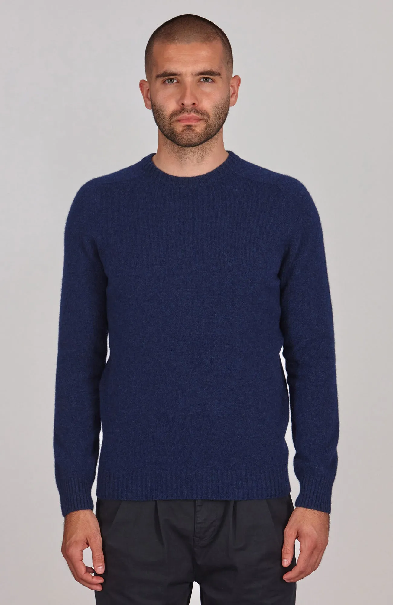 Mens Lambswool Saddle Shoulder Jumper