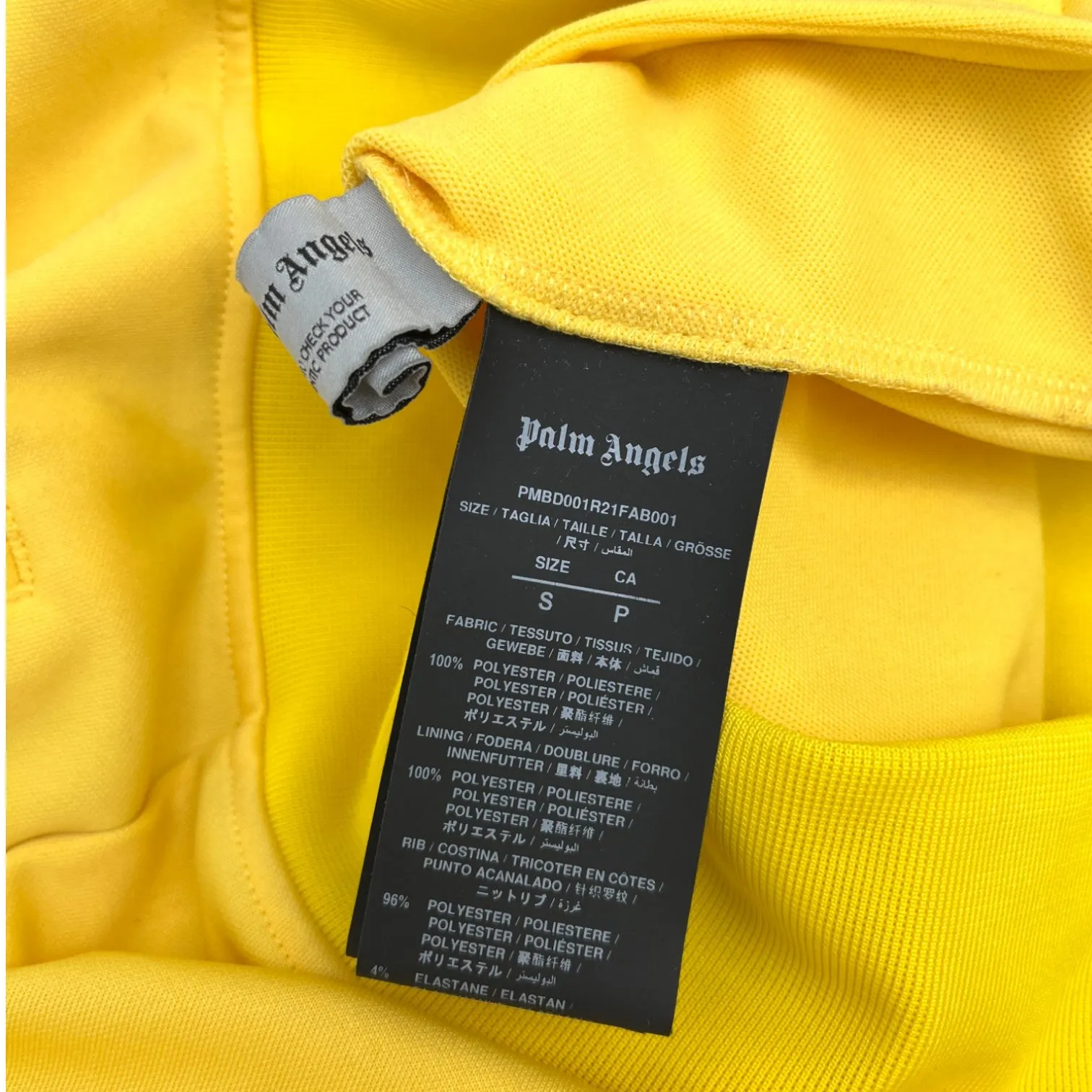 Men's Logo Track Jacket Yellow Size S