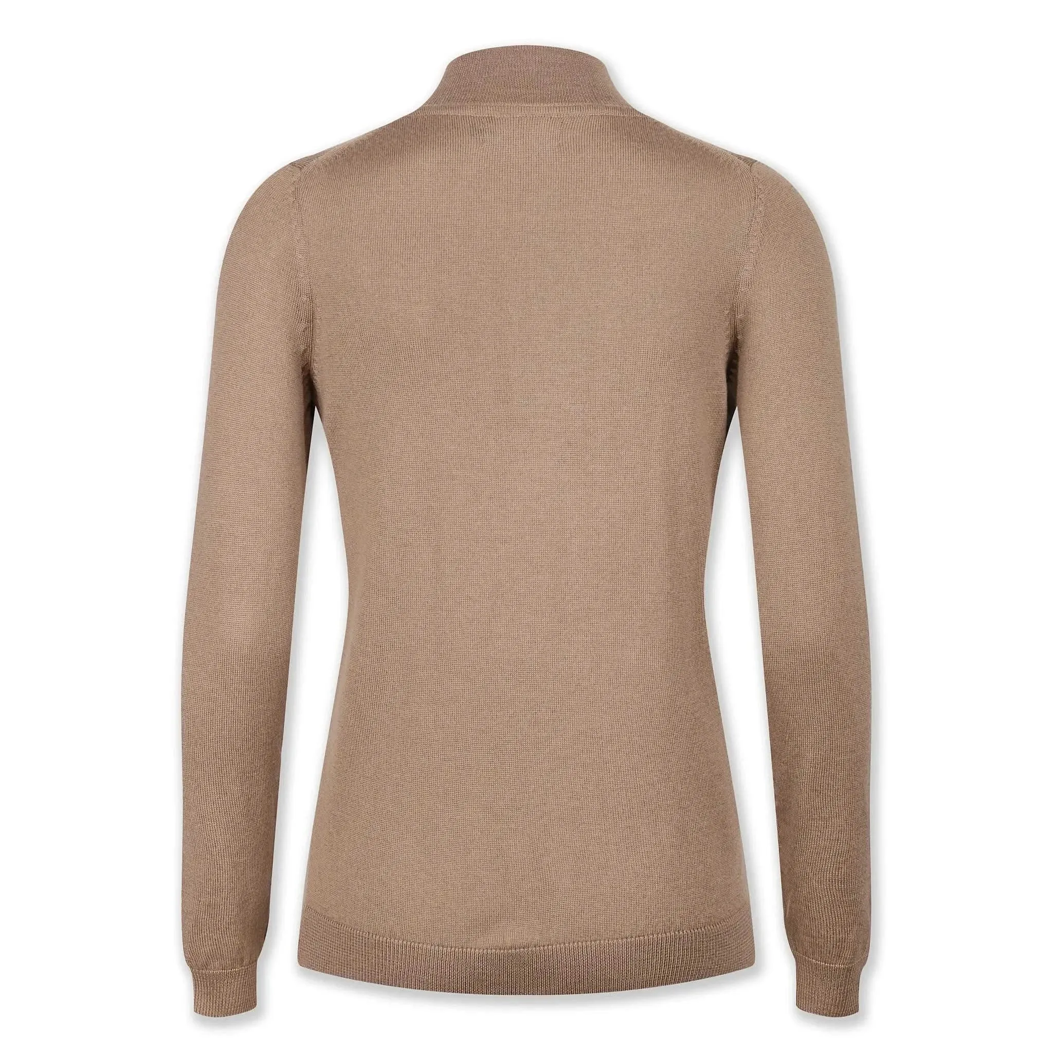 Merino Wool Turtle Neck Camel Jumper