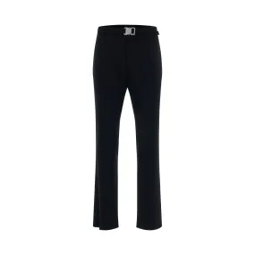 Metal Buckle Suit Pant in Black