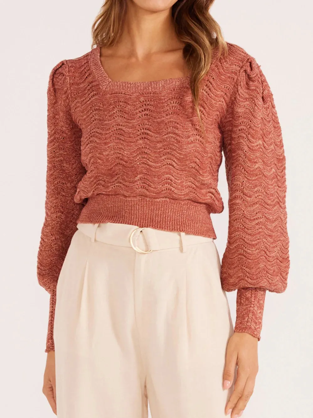 MinkPink Aurora Wave Knit Jumper