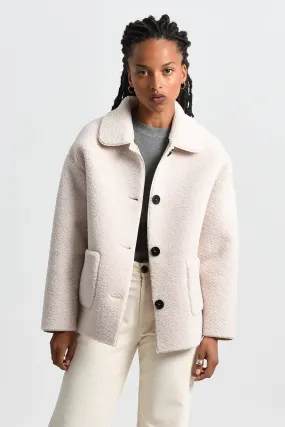 Molly Faux Sheepskin Woven Coat