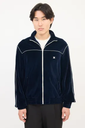 Navy Velvet Triomphe Track Jacket