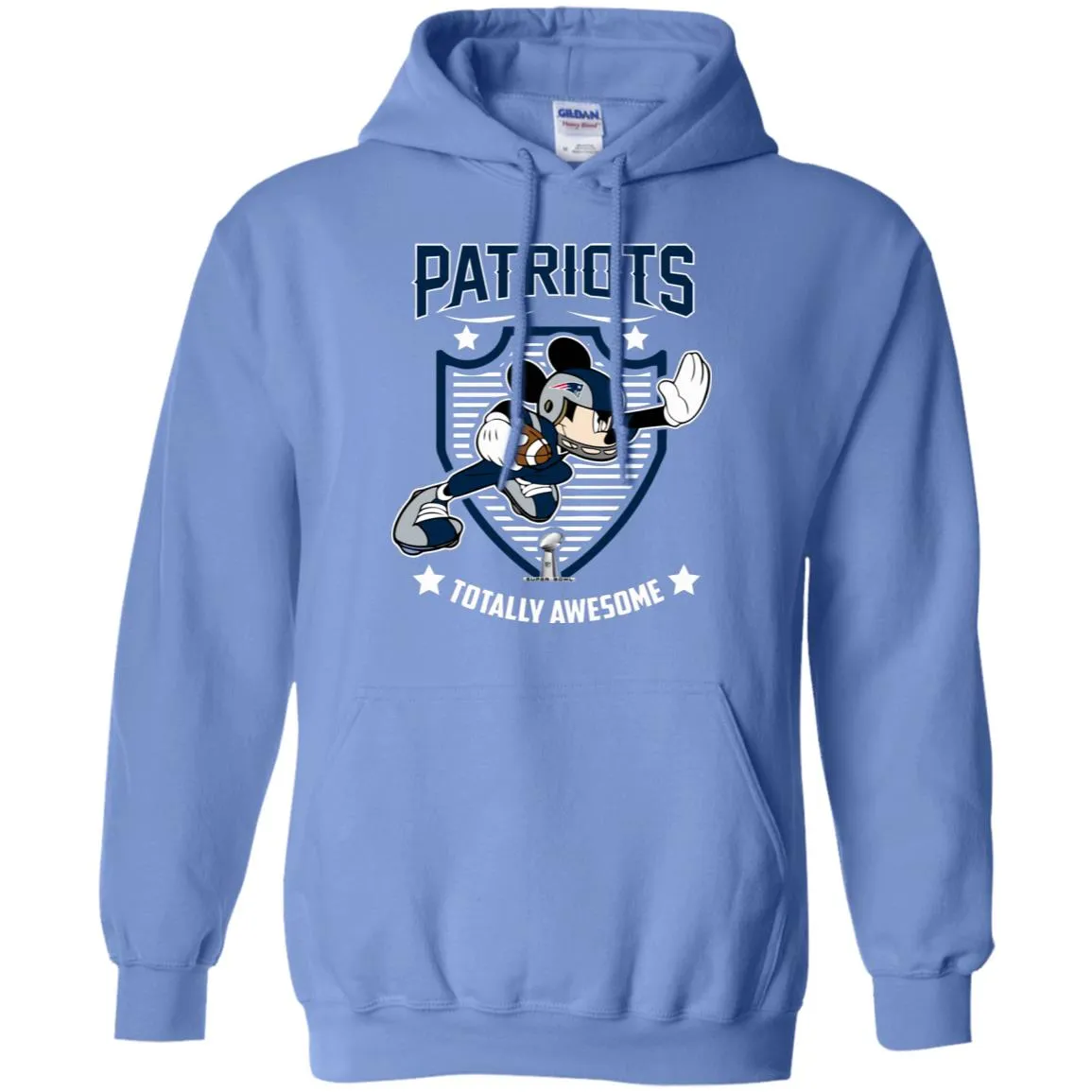 Nfl – New England Patriots Totally Awesome Mickey Mouse Super Bowl 2019 Football Pullover Hoodie Sweatshirt