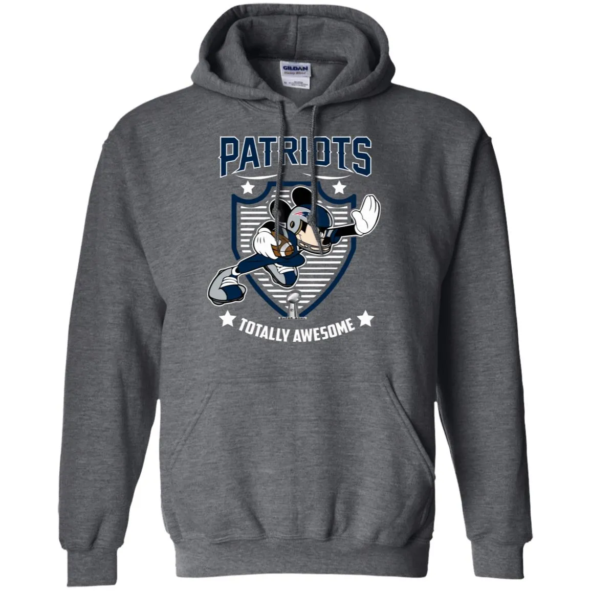 Nfl – New England Patriots Totally Awesome Mickey Mouse Super Bowl 2019 Football Pullover Hoodie Sweatshirt