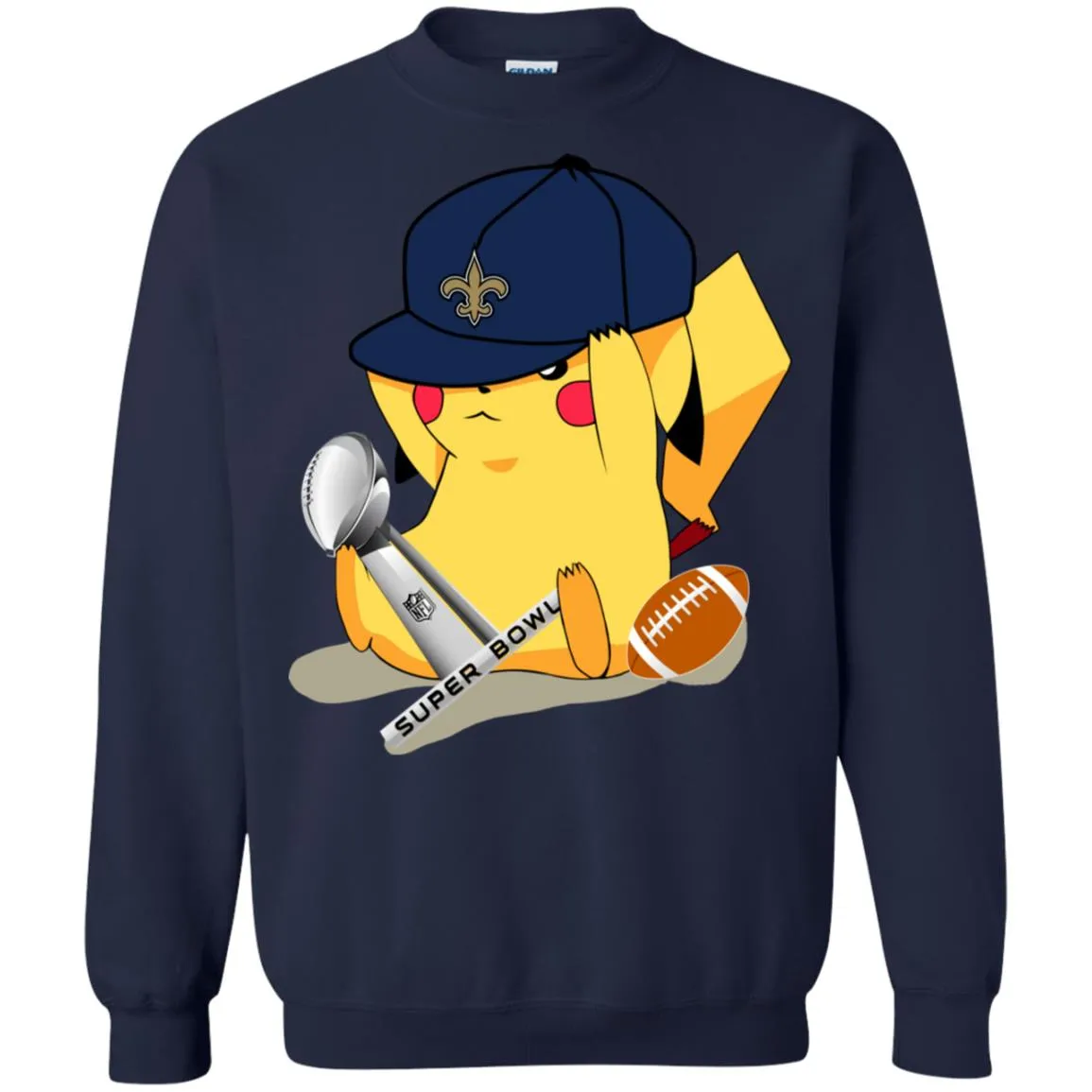 Nfl – New Orleans Saints Pikachu Super Bowl 2019 Football Crewneck Pullover Sweatshirt