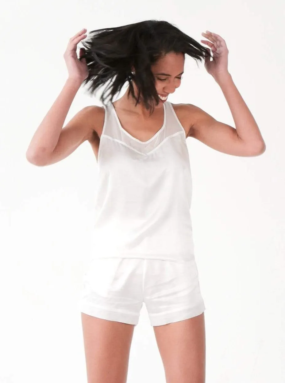 Nolita Reversible Racerback Top · Light Champagne