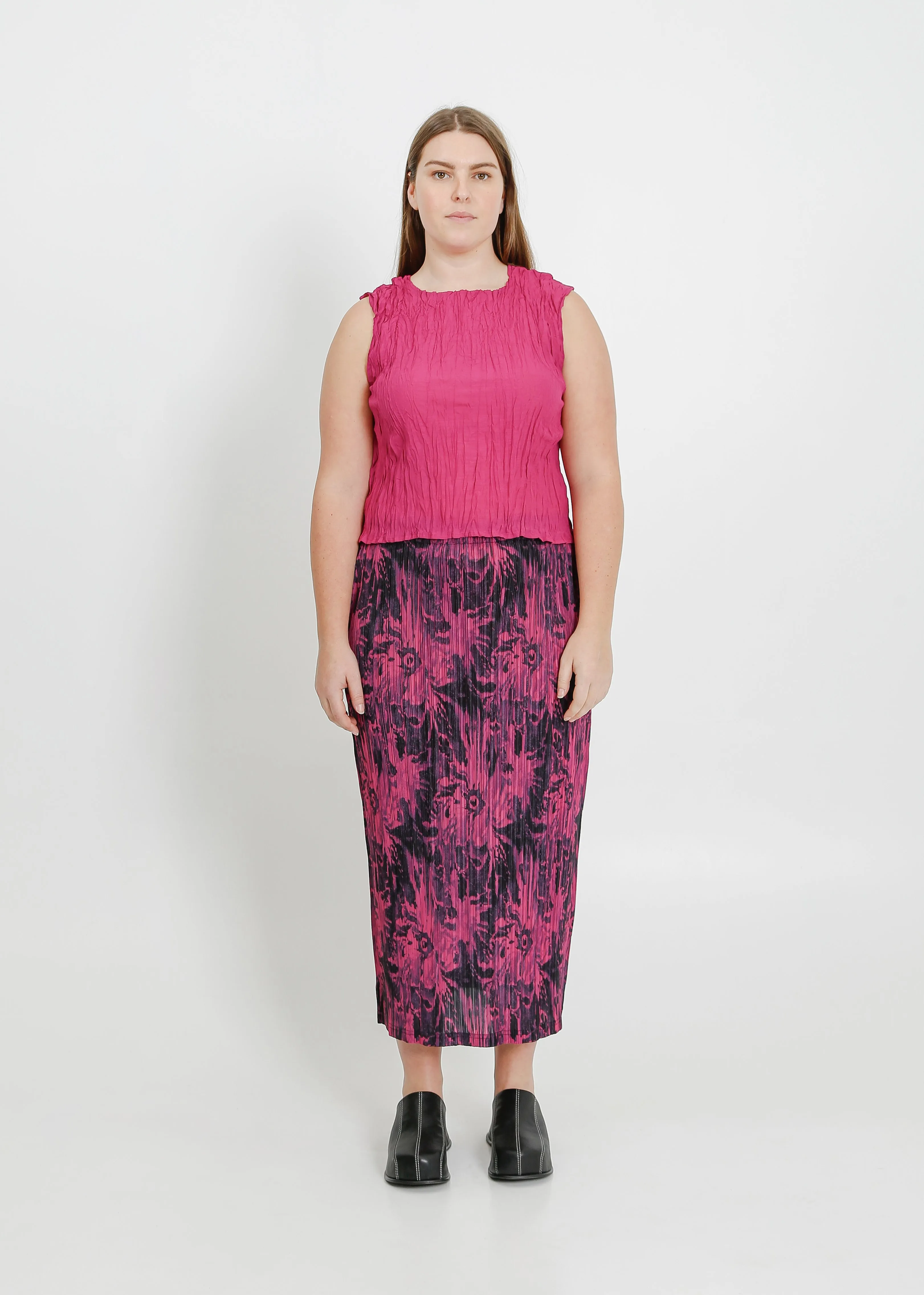 OPAL SKIRT / MAGENTA-BLACK