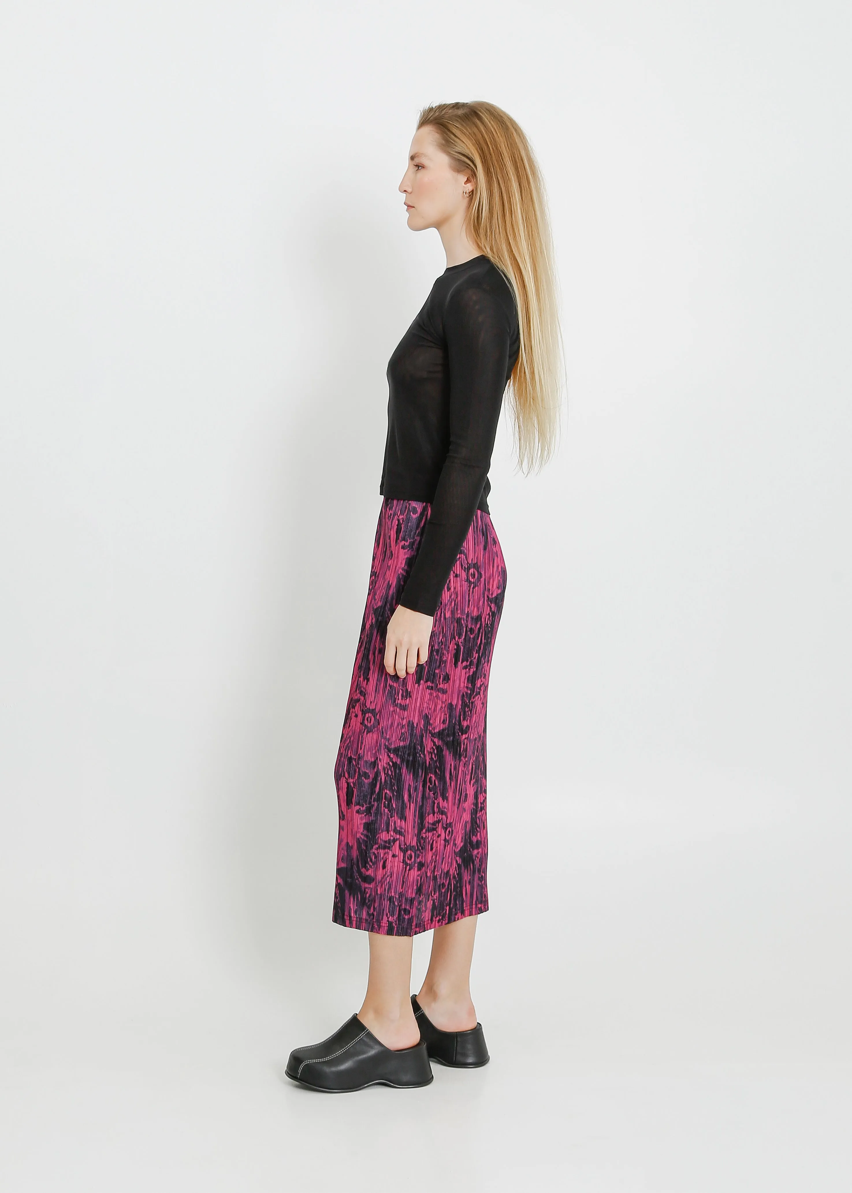 OPAL SKIRT / MAGENTA-BLACK