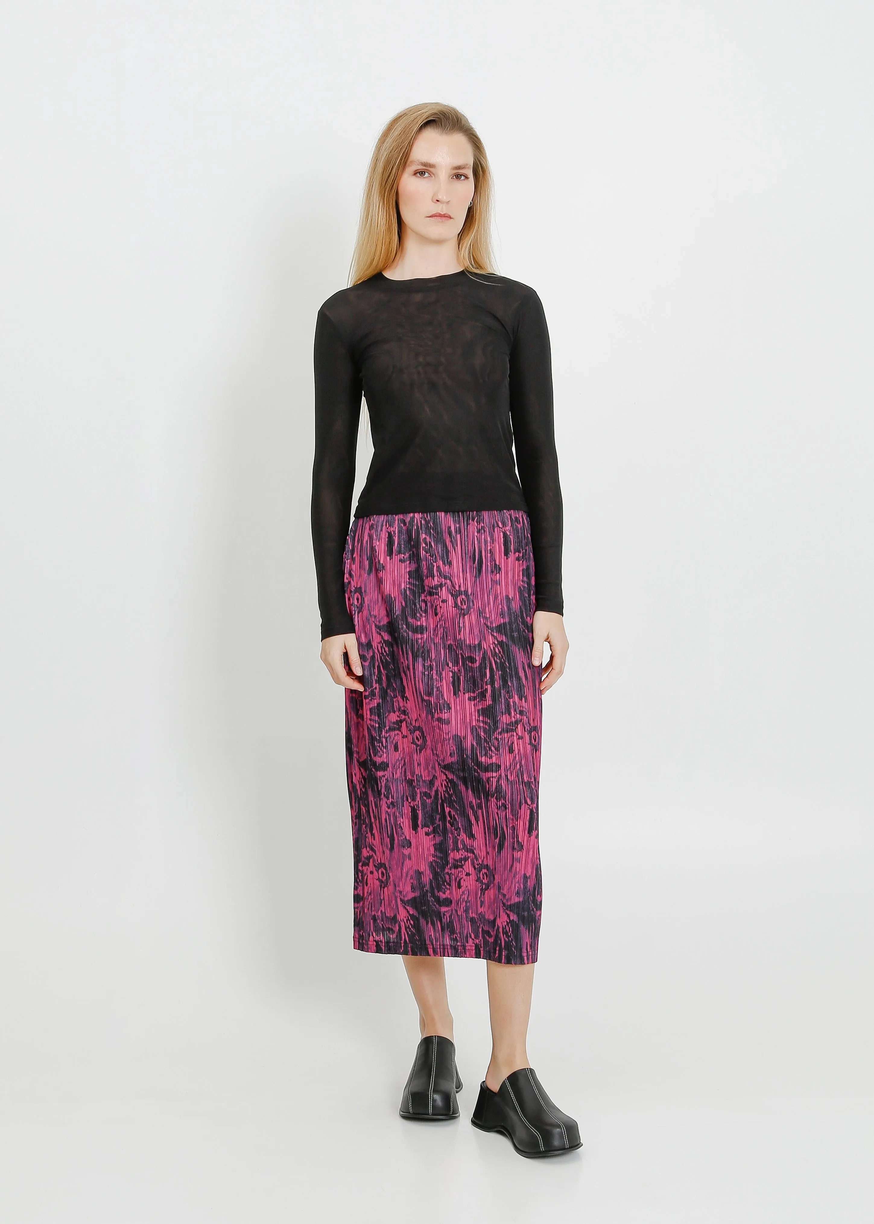 OPAL SKIRT / MAGENTA-BLACK