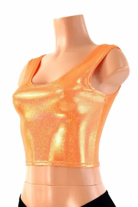 Orange Sparkly Tank Crop