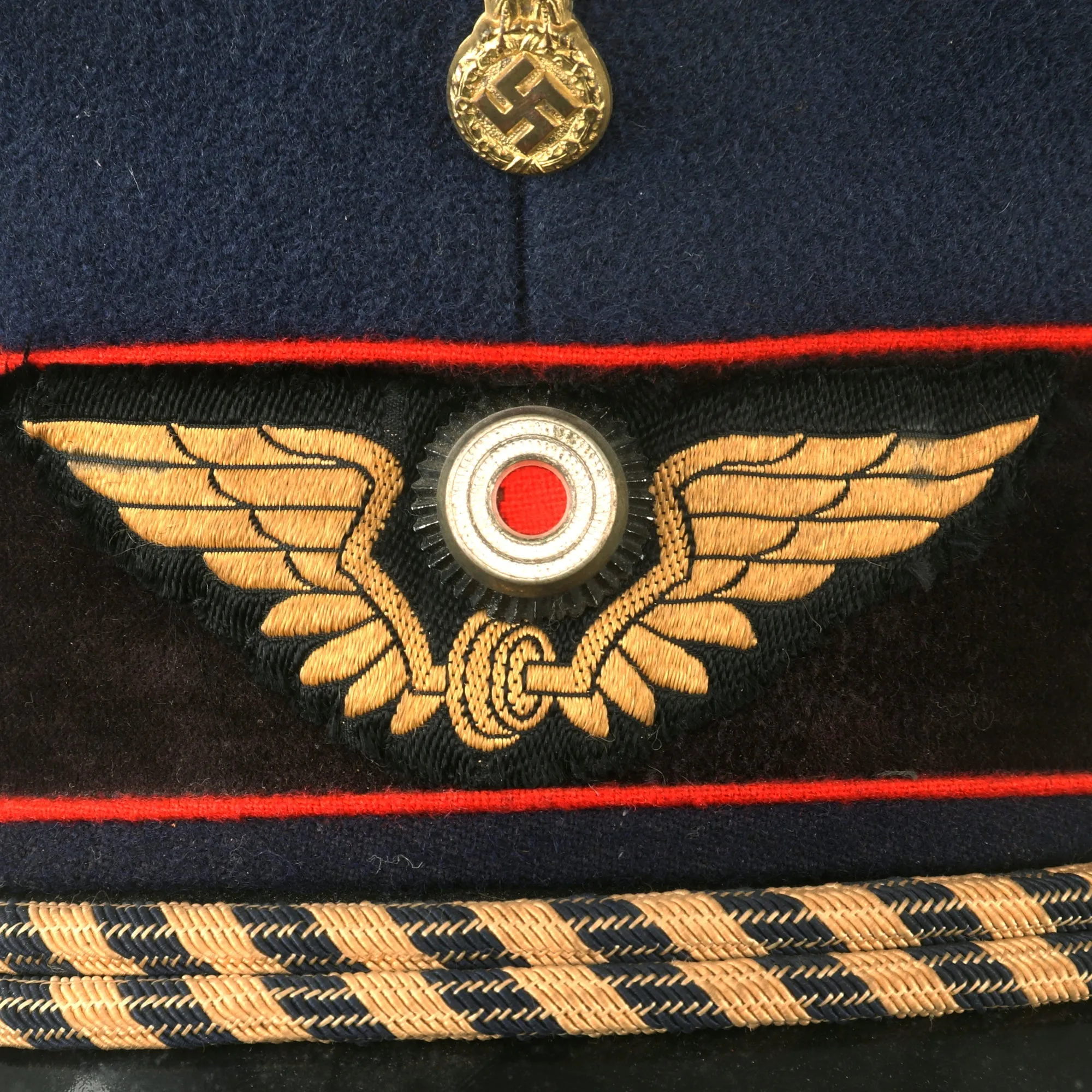 Original German WWII Named Deutsche Reichsbahn Railway Official’s Schirmmütze Visor Cap by Albert Kempf - Size 56