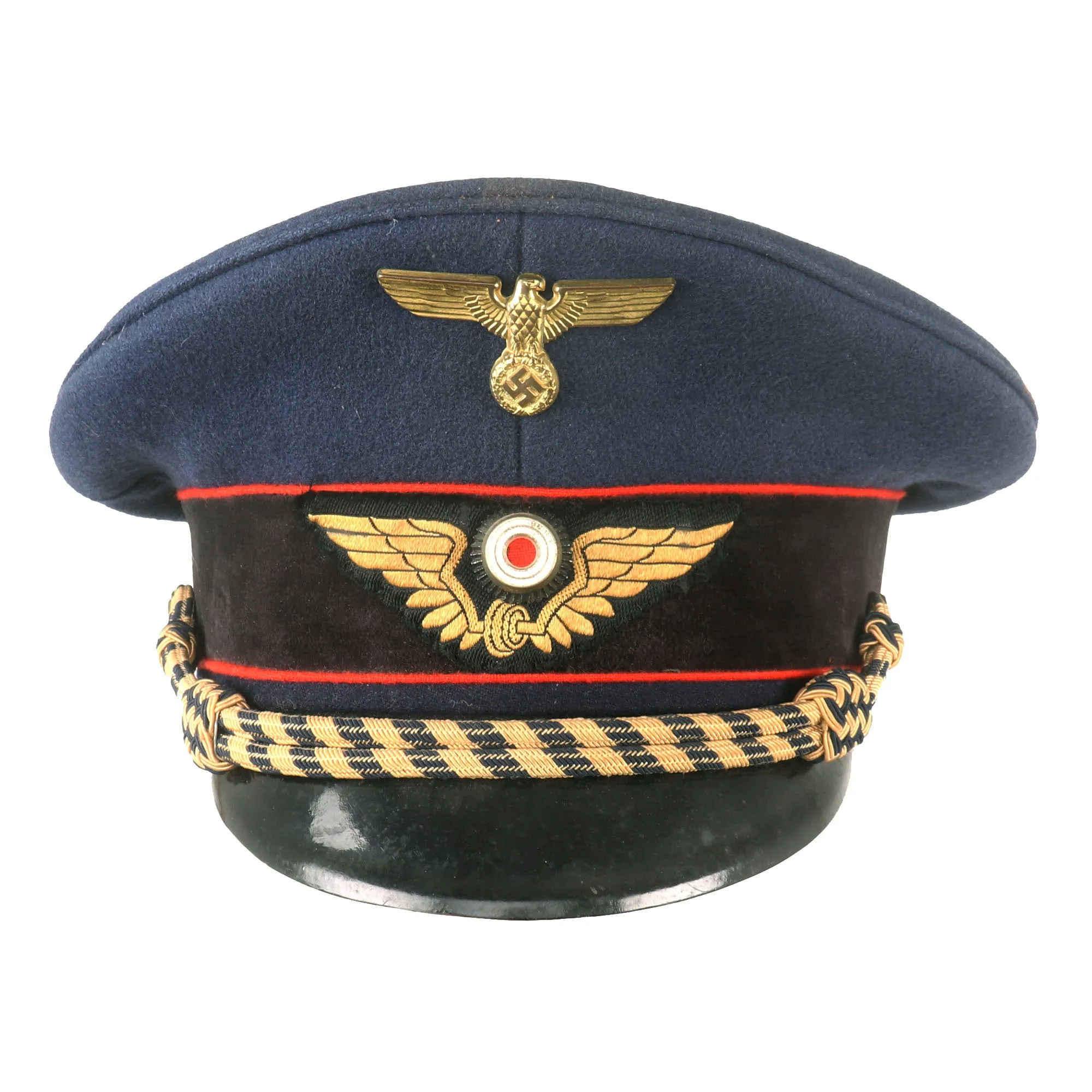 Original German WWII Named Deutsche Reichsbahn Railway Official’s Schirmmütze Visor Cap by Albert Kempf - Size 56