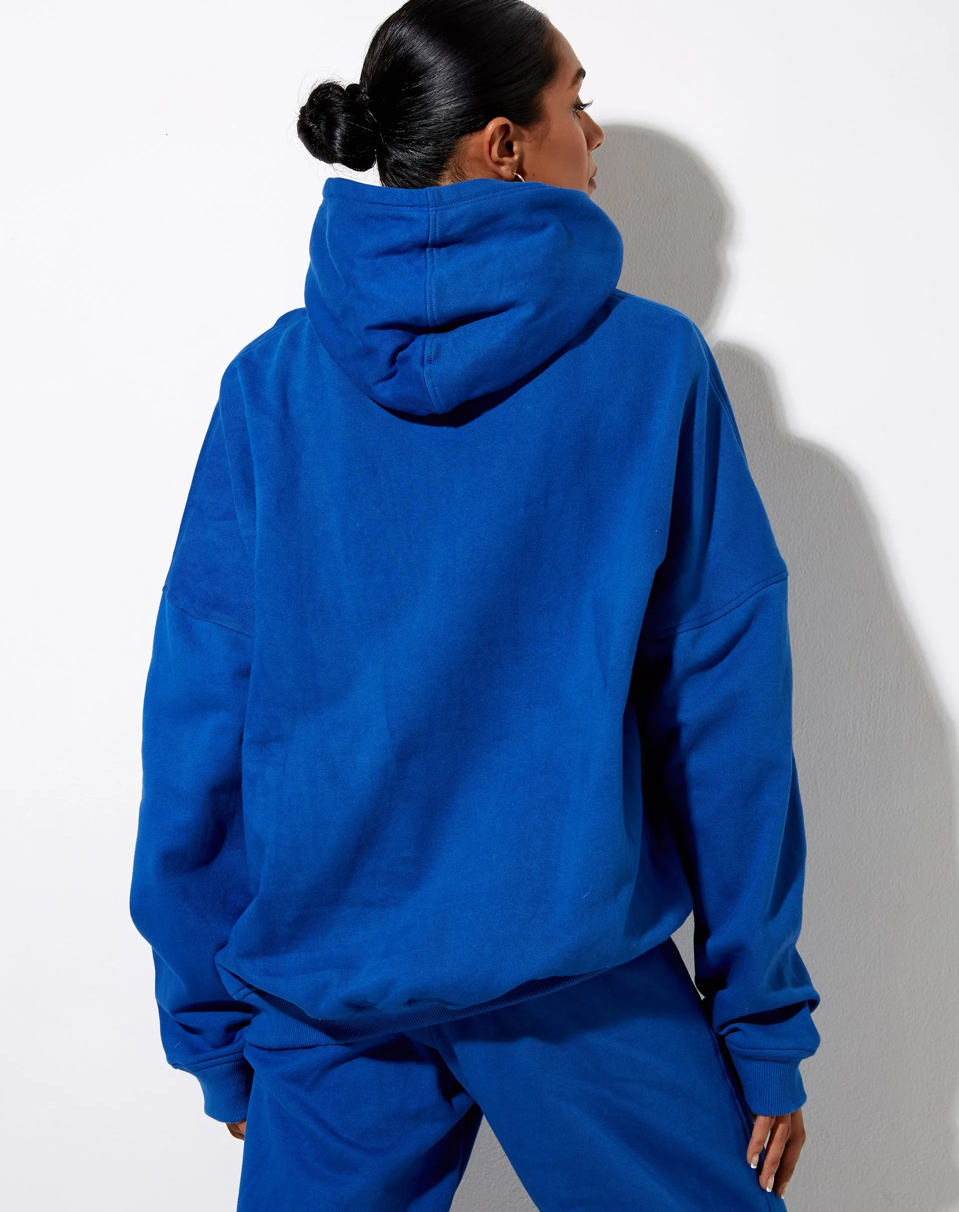 Oversize Hoodie in Cobalt It Just Hits Different Embro