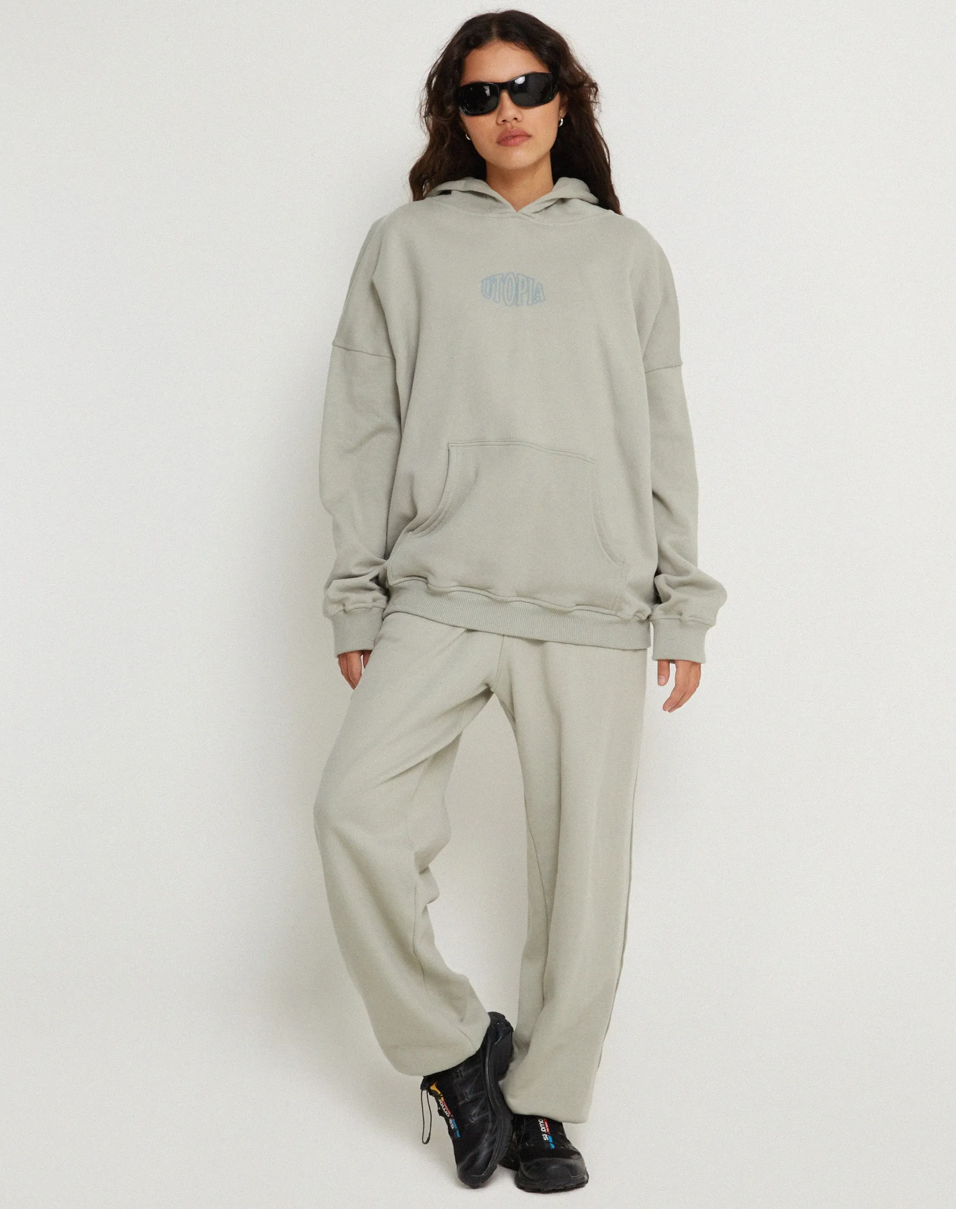 Oversize Hoodie in Surf Blue Utopia