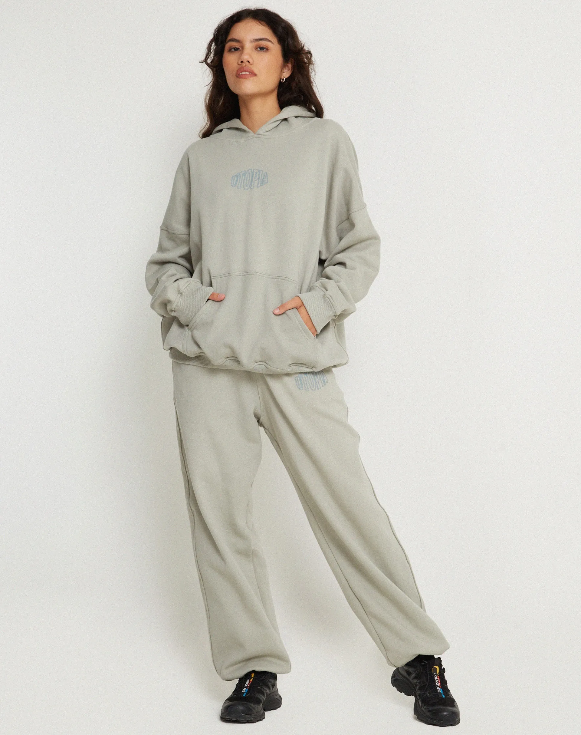 Oversize Hoodie in Surf Blue Utopia