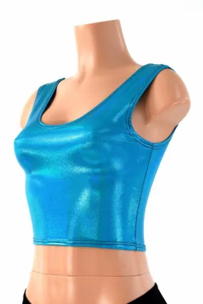 Peacock Blue Tank Crop