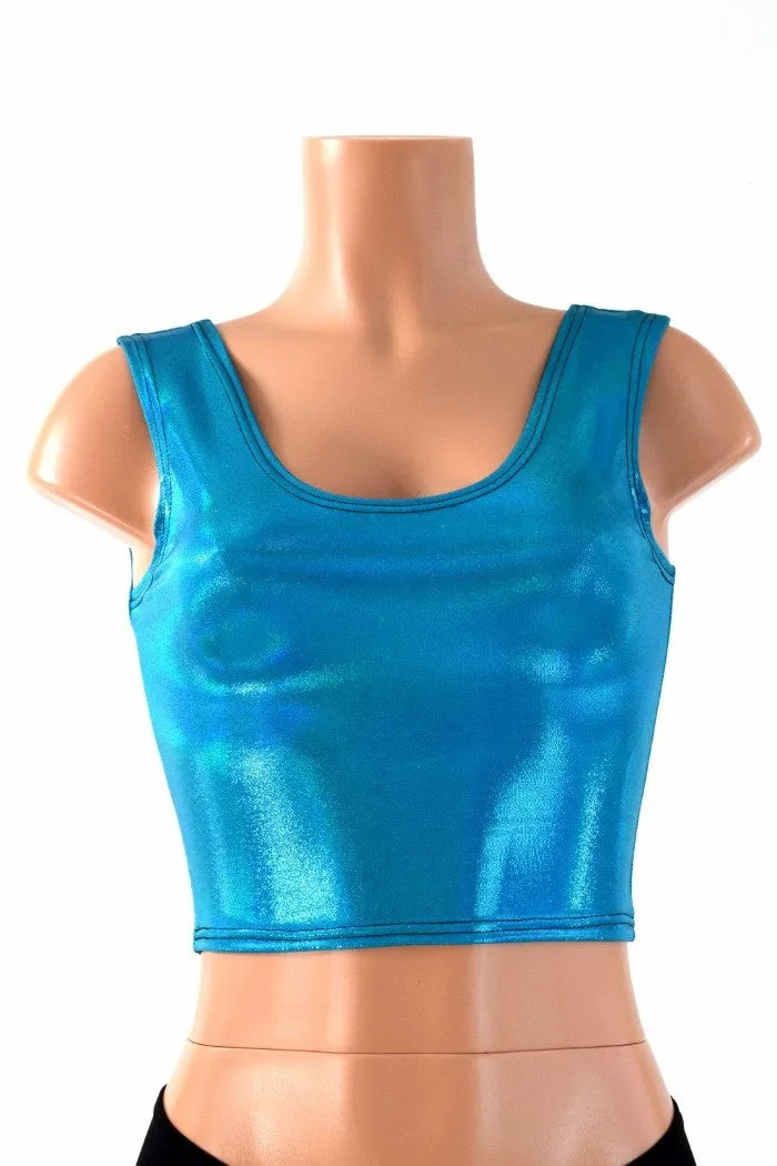 Peacock Blue Tank Crop