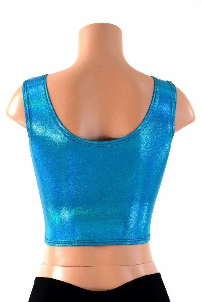 Peacock Blue Tank Crop