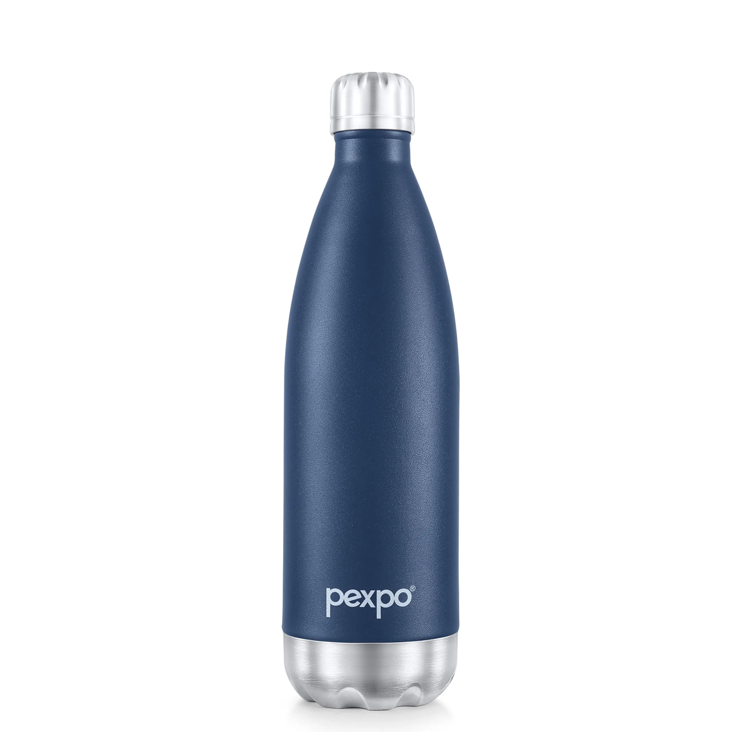 PEXPO Electro 24 Hrs Hot & Cold ISI Certified Flask | Stainless Steel Water Bottle - 1000ml Denim Blue | Thermoflask | Office Bottle | Workout | Travelling | Home | Adults & Kids