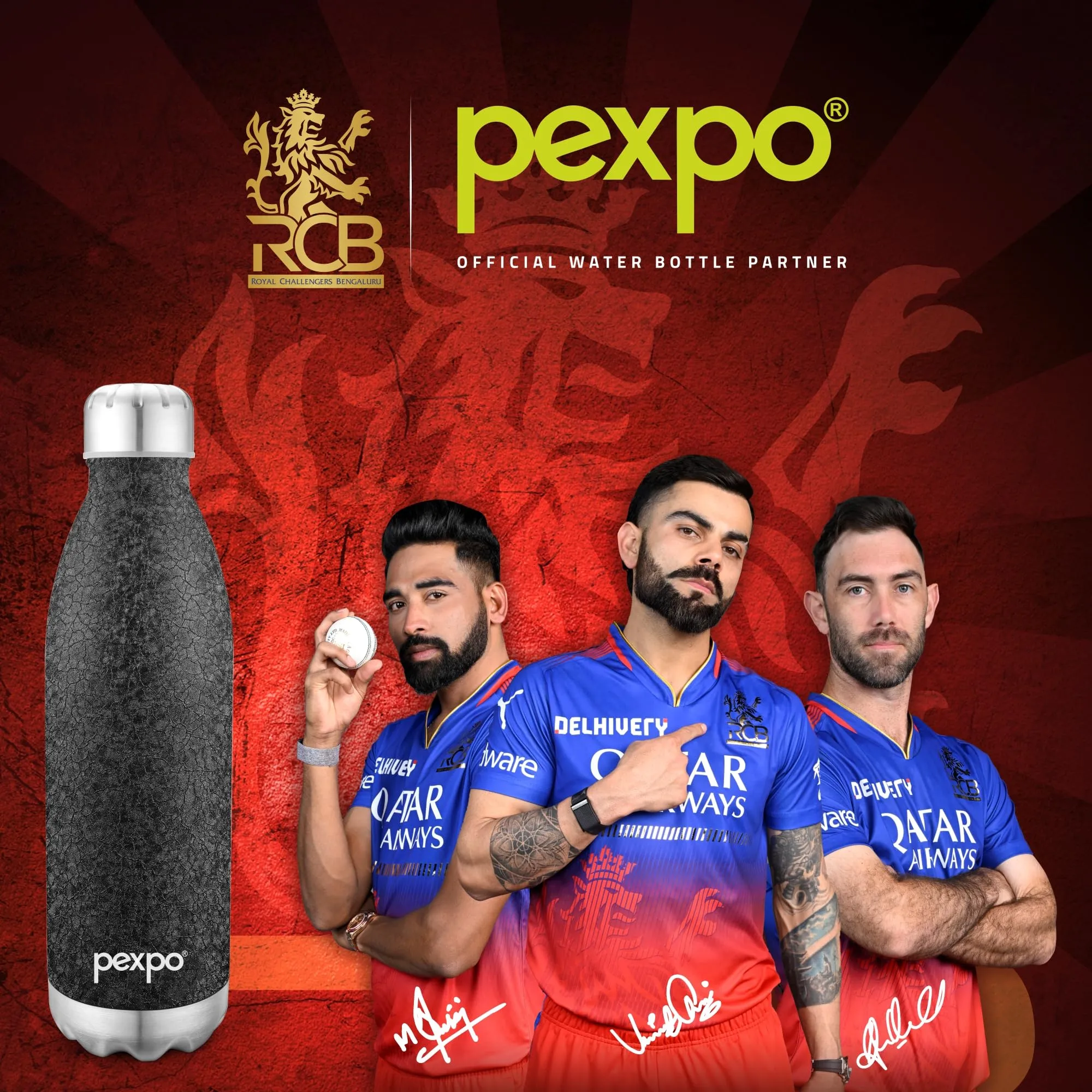 PEXPO Electro 24 Hrs Hot & Cold ISI Certified with Jute Bag | Stainless Steel Water Bottle - 1800ml Black | Thermoflask | Office Bottle | Workout | Travelling | Home