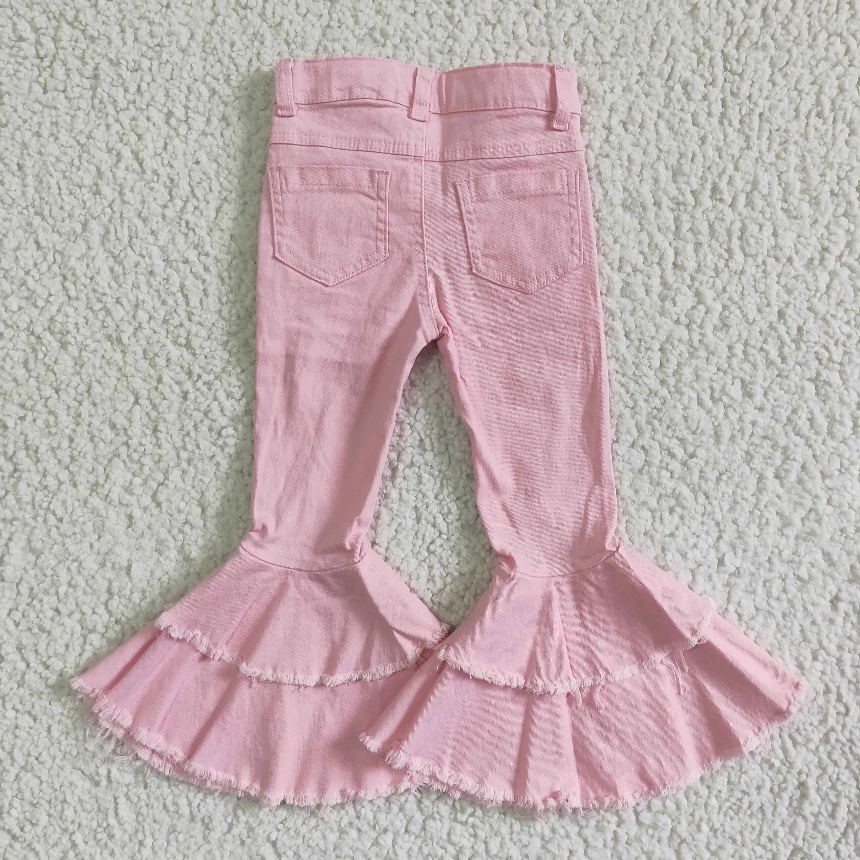 Pink bouble flares pants jeans