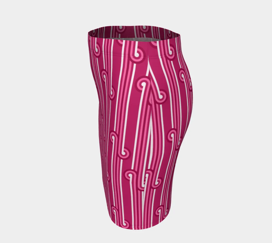 Pink Rolling Wave Fitted Skirt