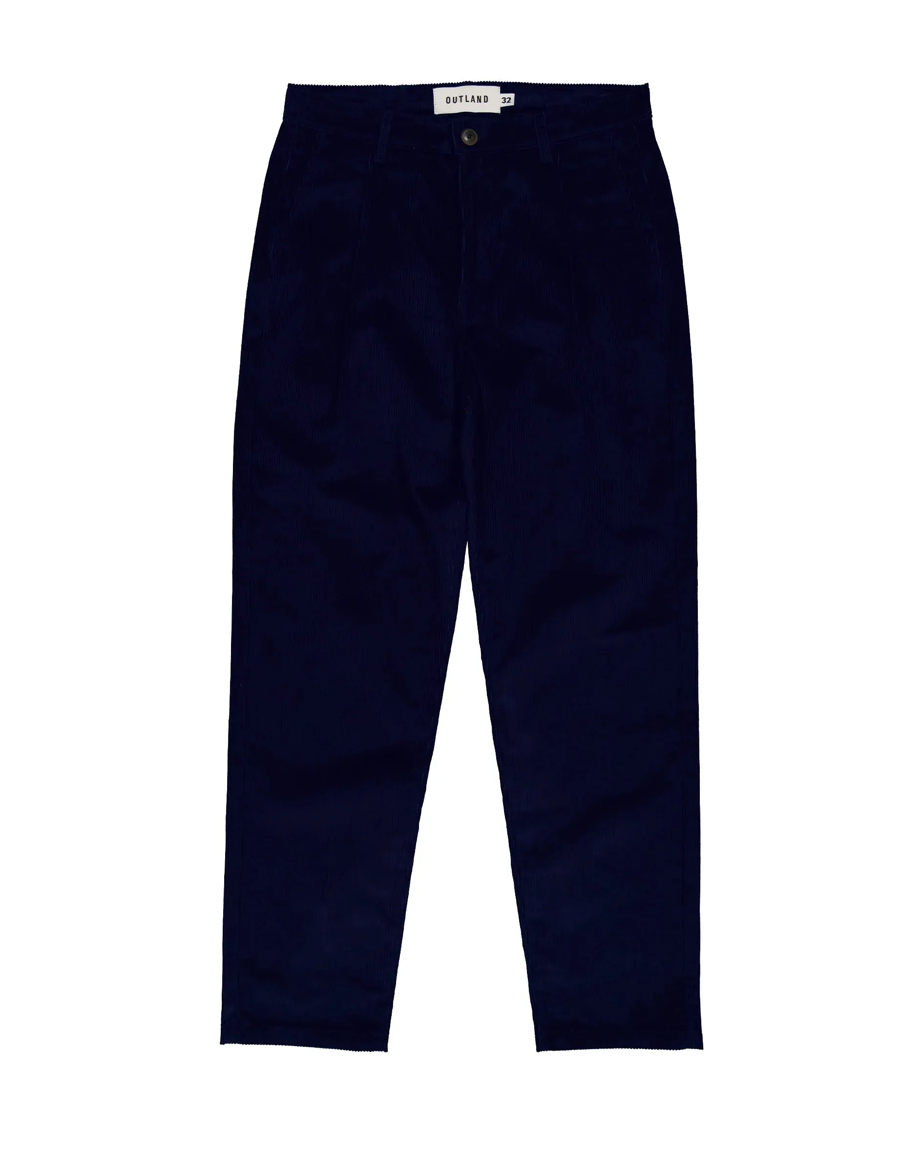 Pleats Cord Pants - Navy