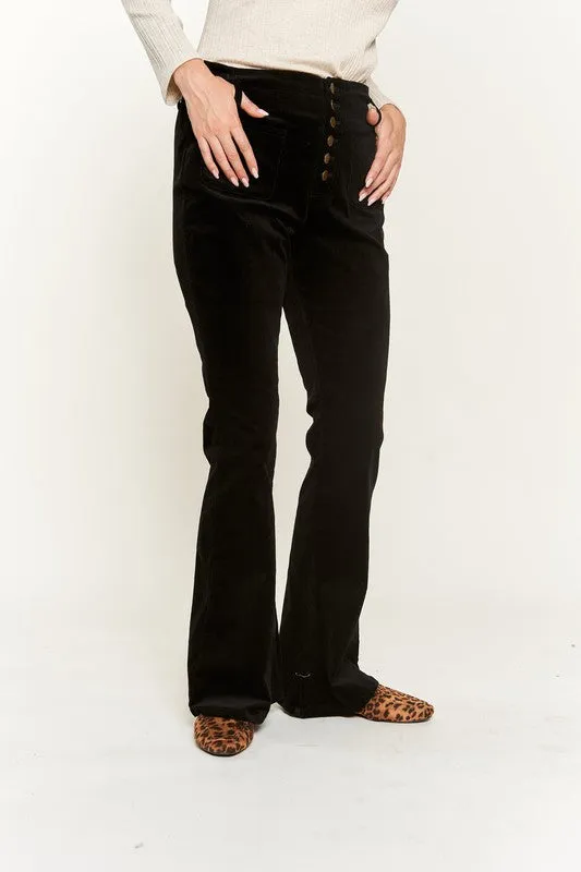 Plus Corduroy Flare Pants